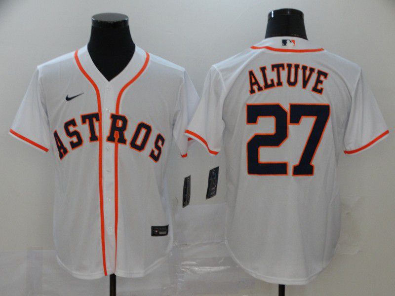Men Houston Astros #27 Altuve White Nike Game MLB Jerseys->chicago white sox->MLB Jersey
